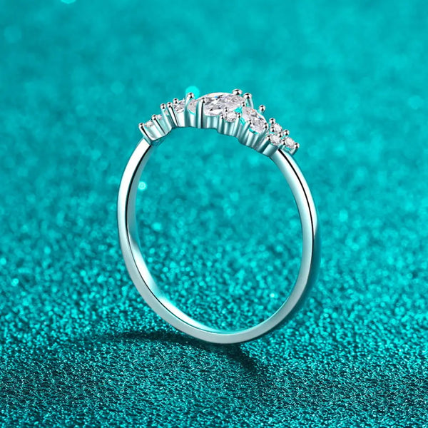 Adored Moissanite Rhodium-Plated Ring  WALKSHIC