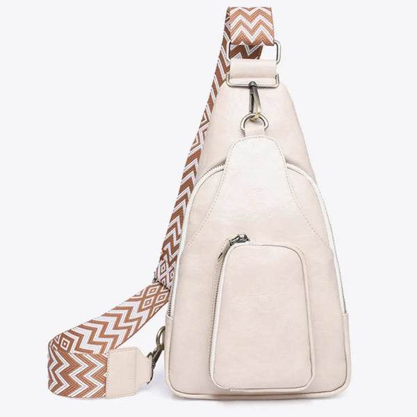 Adored Take A Trip PU Leather Sling Bag  WALKSHIC