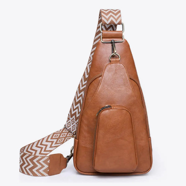 Adored Take A Trip PU Leather Sling Bag  WALKSHIC