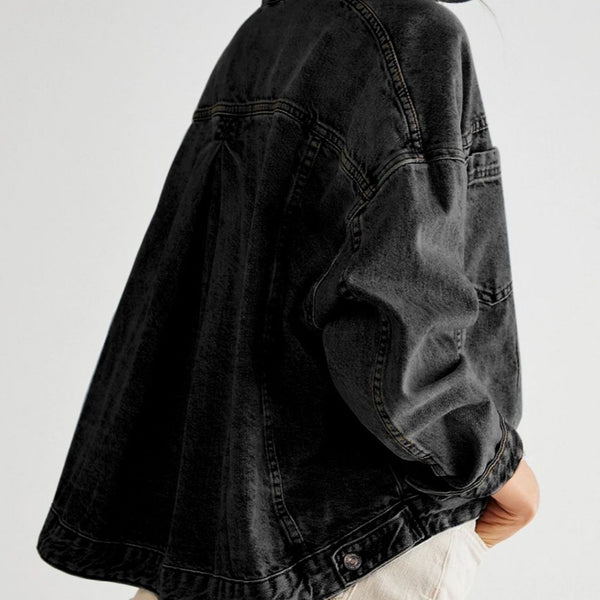 Pocketed Button Up Denim Jacket